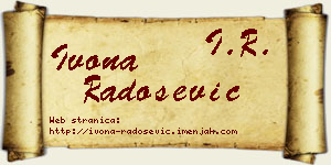 Ivona Radošević vizit kartica